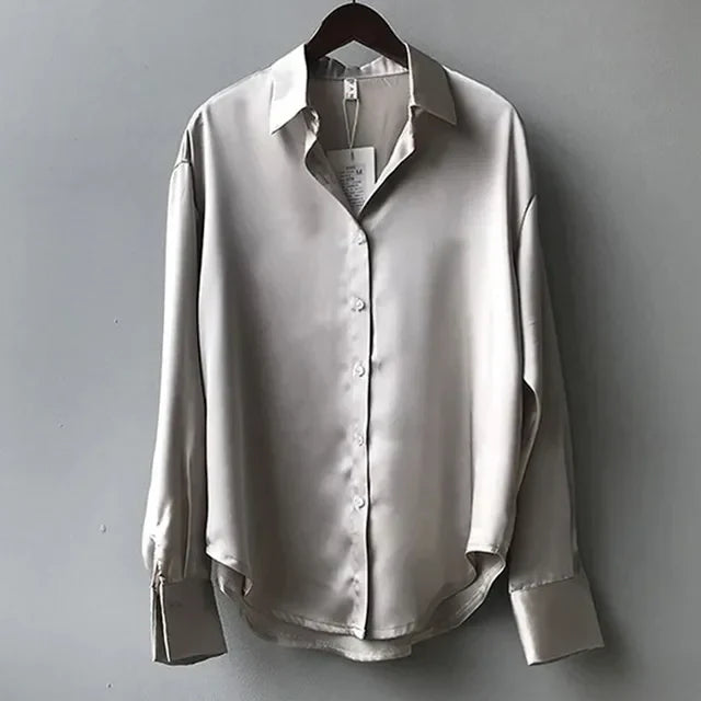 Damenbluse Satin Elegant für Festliche Anlässe