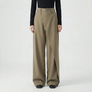 Damenhose | Wide-Leg Schnitt & Wickel-Optik für Elegante Linie