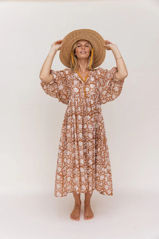 Damenkleid – Viskose – Boho-Blumenmuster – Sommerstil