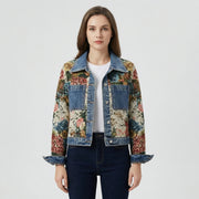 Denim Jacke Damen | Gekürzter Schnitt & Statement-Druck