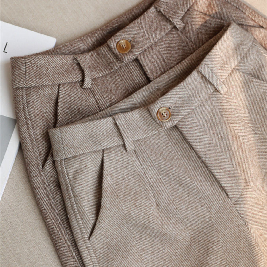 Grace - Maßgeschneiderte Anzughose mit hoher Taille für Damen | Elegante Bürohose mit konischem Bein für Damen