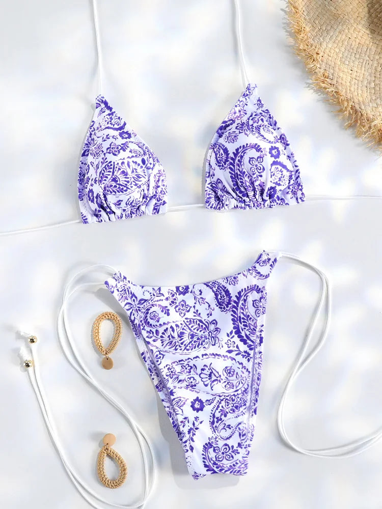Set bikini mini a triangolo | Costume da bagno da donna