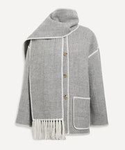 Kurze Wickeljacke mit Schalkragen