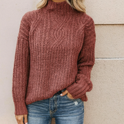 Elegantes Damen Rollkragen-Sweatshirt – warmer, zeitloser Pullover für jeden Anlass