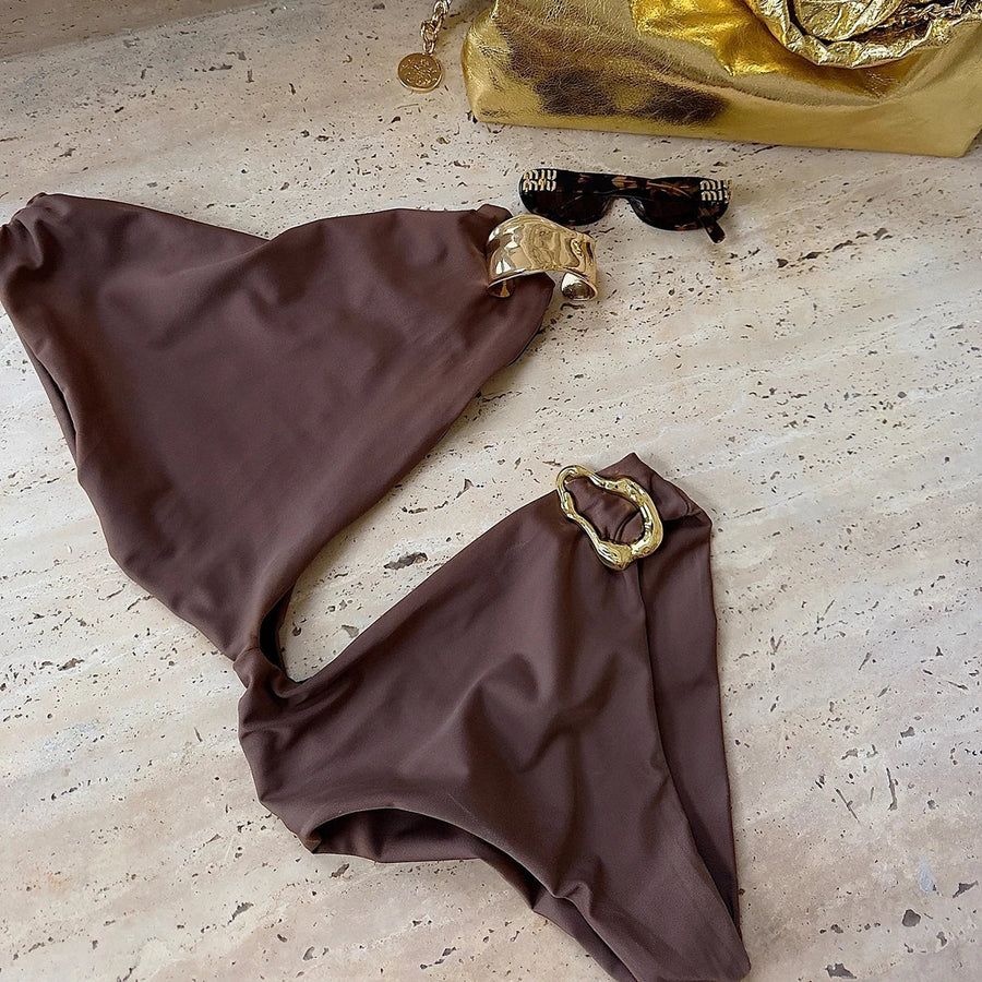 Costume da bagno monospalla da donna | Monokini sexy per costumi da bagno