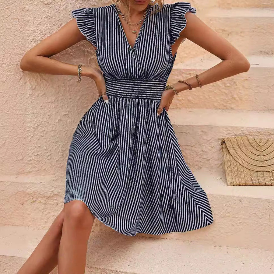 Elana - Trendiges gestreiftes Damenkleid