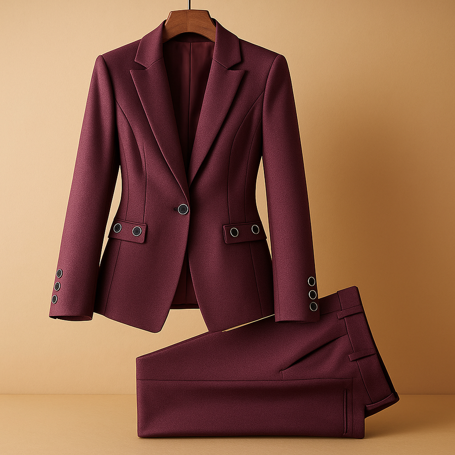 Damen-Blazer-Hosenanzug-Set