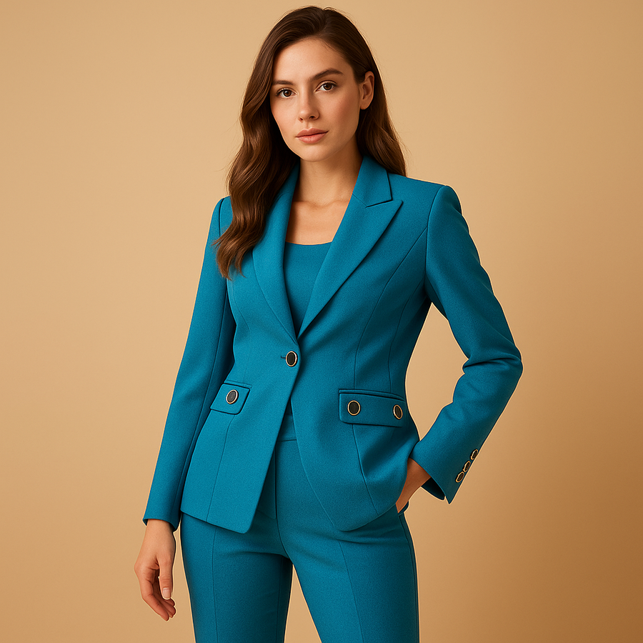 Damen-Blazer-Hosenanzug-Set