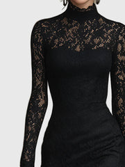 Nadine | Damen Spitzen Fischschwanz Maxikleid – Spitze Mermaid Maxi Elegant 2026