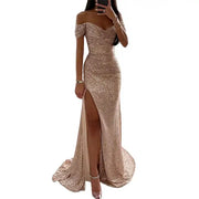 Heidi-Mode | Kleid Elegant Off-Shoulder Abendkleid