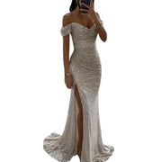 Heidi-Mode | Kleid Elegant Off-Shoulder Abendkleid