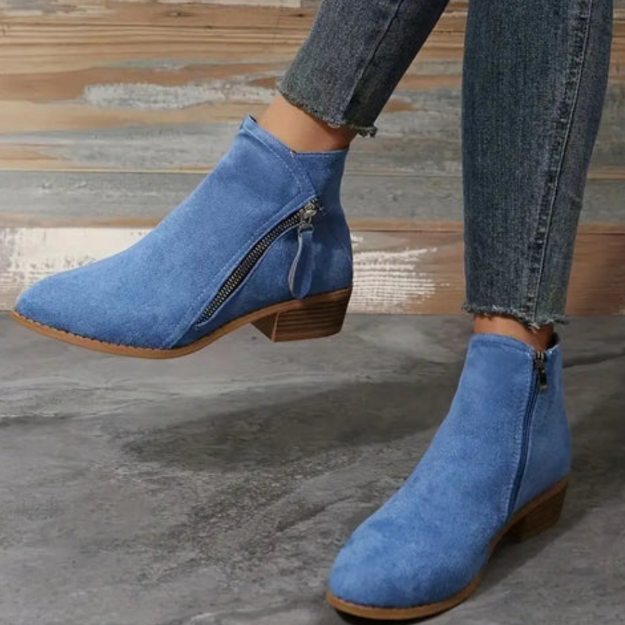 Elegante Knöchel-Stiefel mit niedrigem Absatz