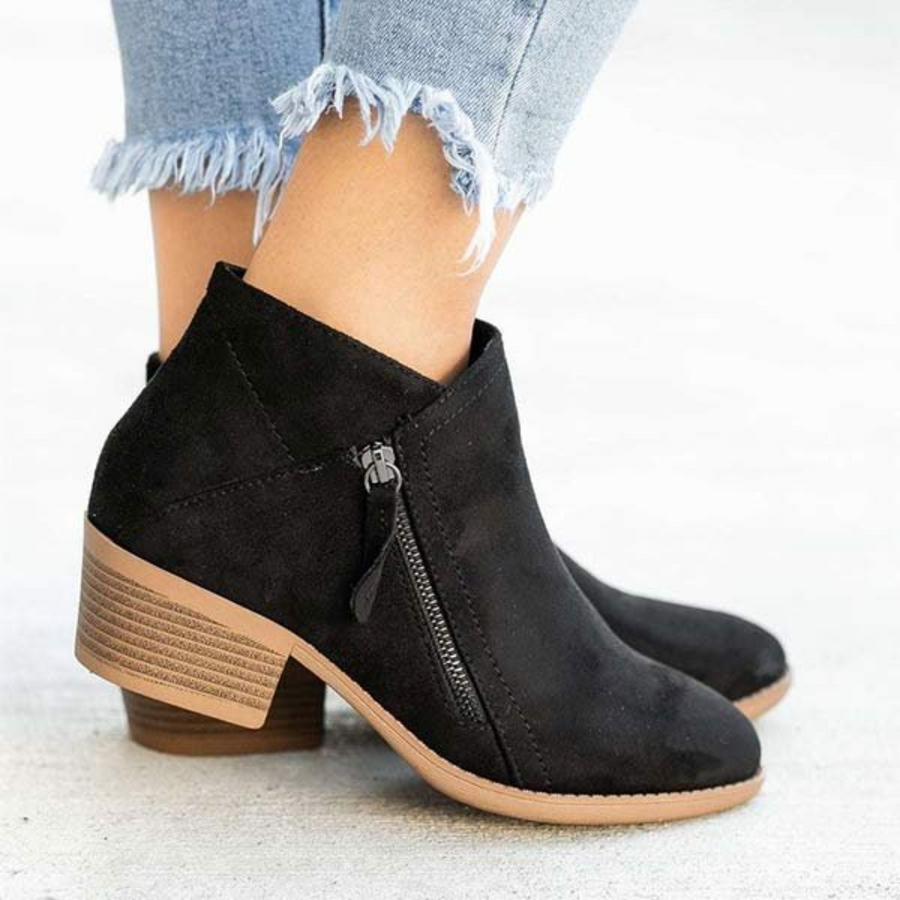 Elegante Knöchel-Stiefel mit niedrigem Absatz