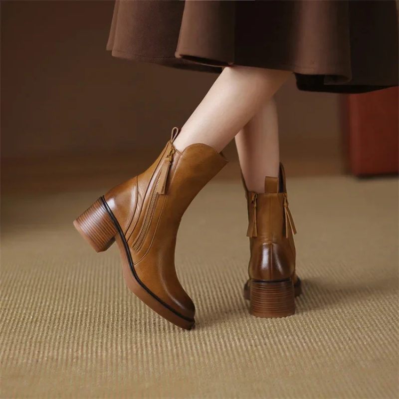 Elegante Knöchelstiefel mit Reißverschluss