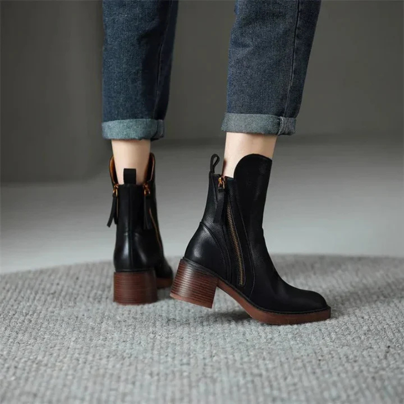 Elegante Knöchelstiefel mit Reißverschluss