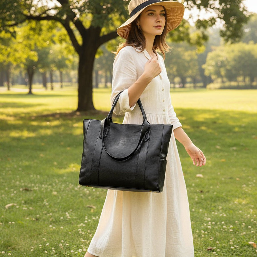 Elegante borsa a tracolla in pelle con design retrò