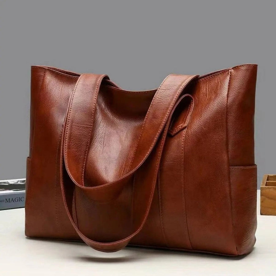 Elegante borsa a tracolla in pelle con design retrò