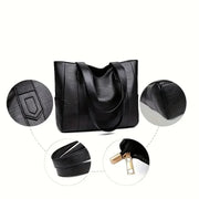 Elegante borsa a tracolla in pelle con design retrò