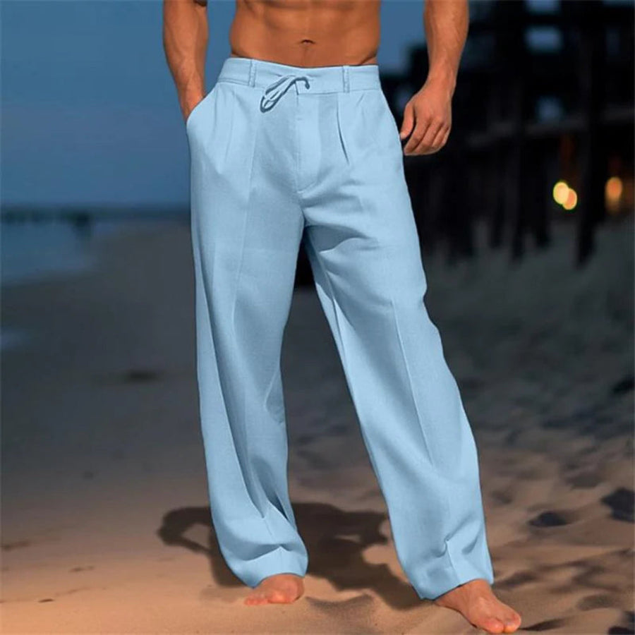 Pantaloni eleganti in lino da uomo | abbigliamento estivo alla moda