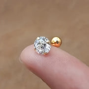 Set di orecchini eleganti color oro | Orecchini a perno in acciaio con zirconi