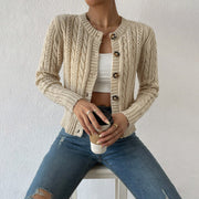 Elegante Strickjacke mit Weichem Kabelmuster
