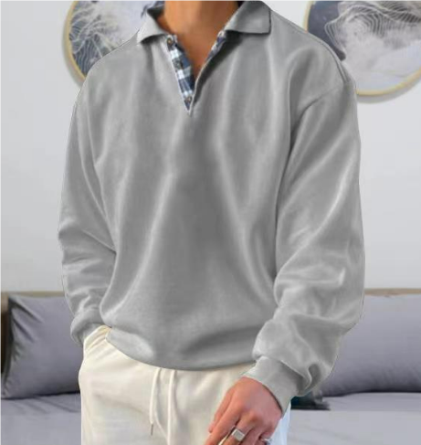 Eleganter Freizeitpullover mit stilvollem Kragen