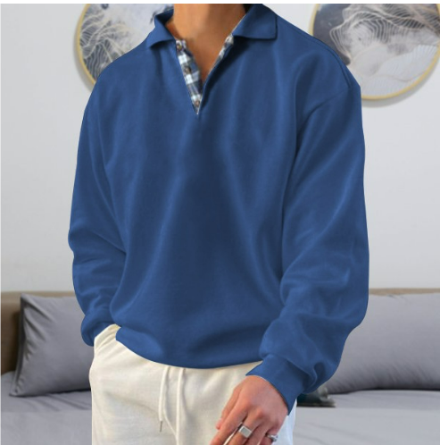 Eleganter Freizeitpullover mit stilvollem Kragen