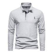 Eleganter Langarm-Polo mit Knopfdesign