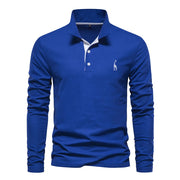 Eleganter Langarm-Polo mit Knopfdesign