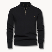 Eleganter Pullover mit Stehkragen und Zip