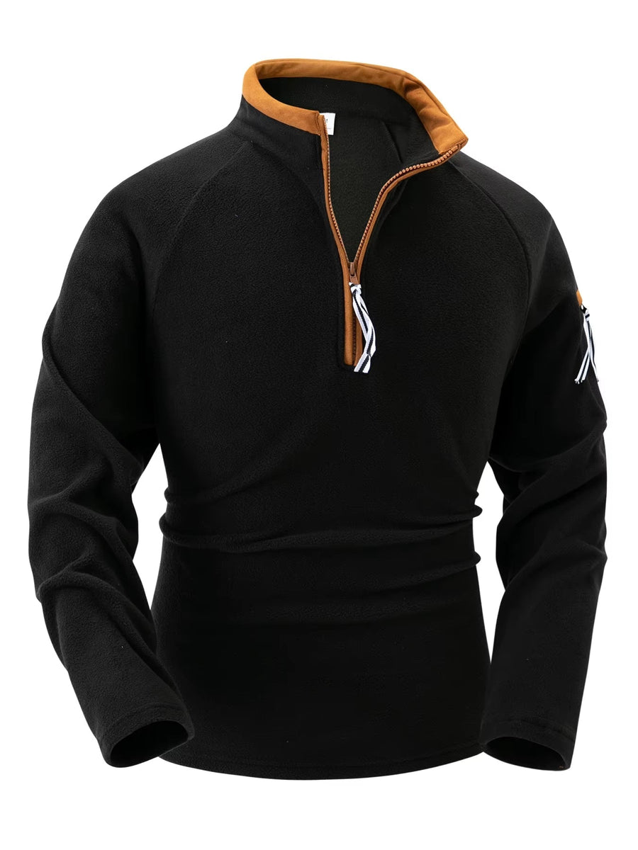 Eleganter Stehkragenpullover für Stilvolle Herren