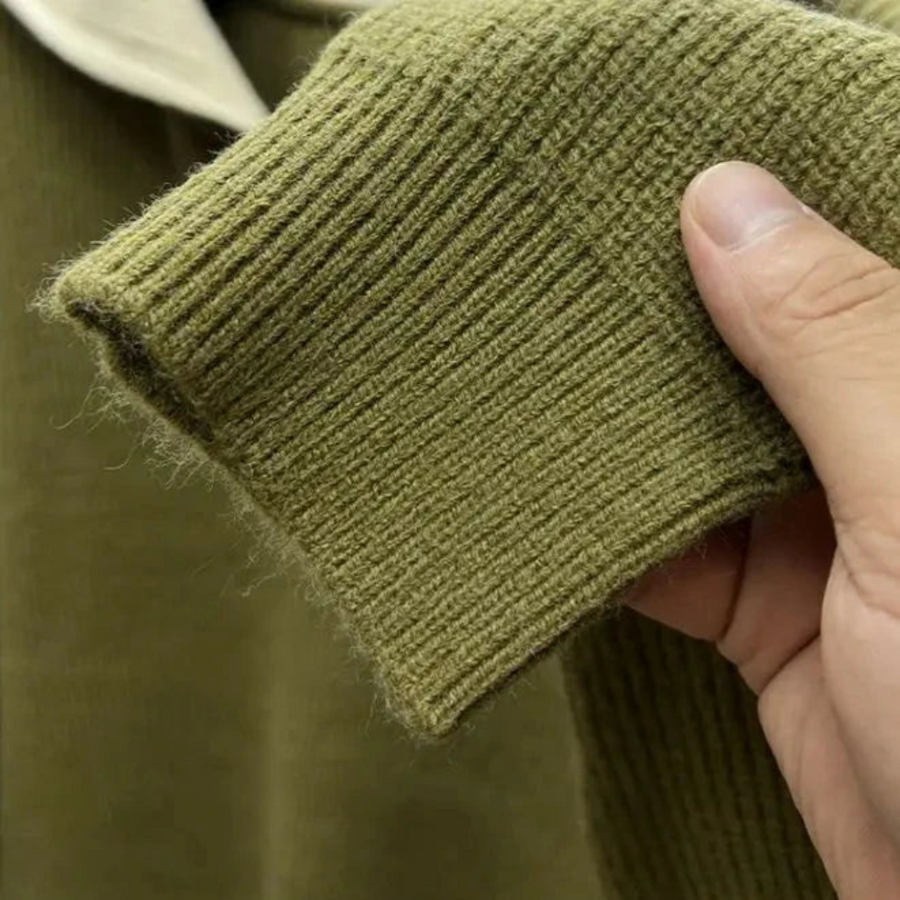 Eleganter Stehkragenpullover mit Reißverschluss