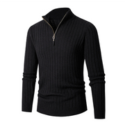 Eleganter Strickpullover mit Halbreißverschluss für Stil