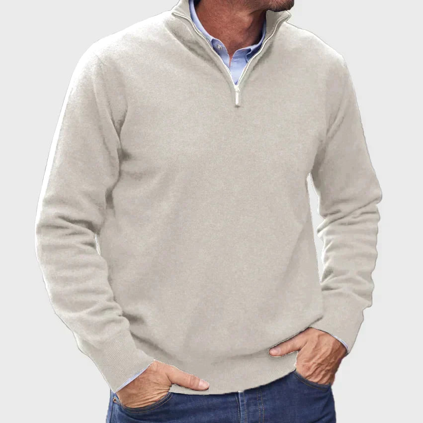 Eleganter Strickpullover mit Raffiniertem Stehkragen