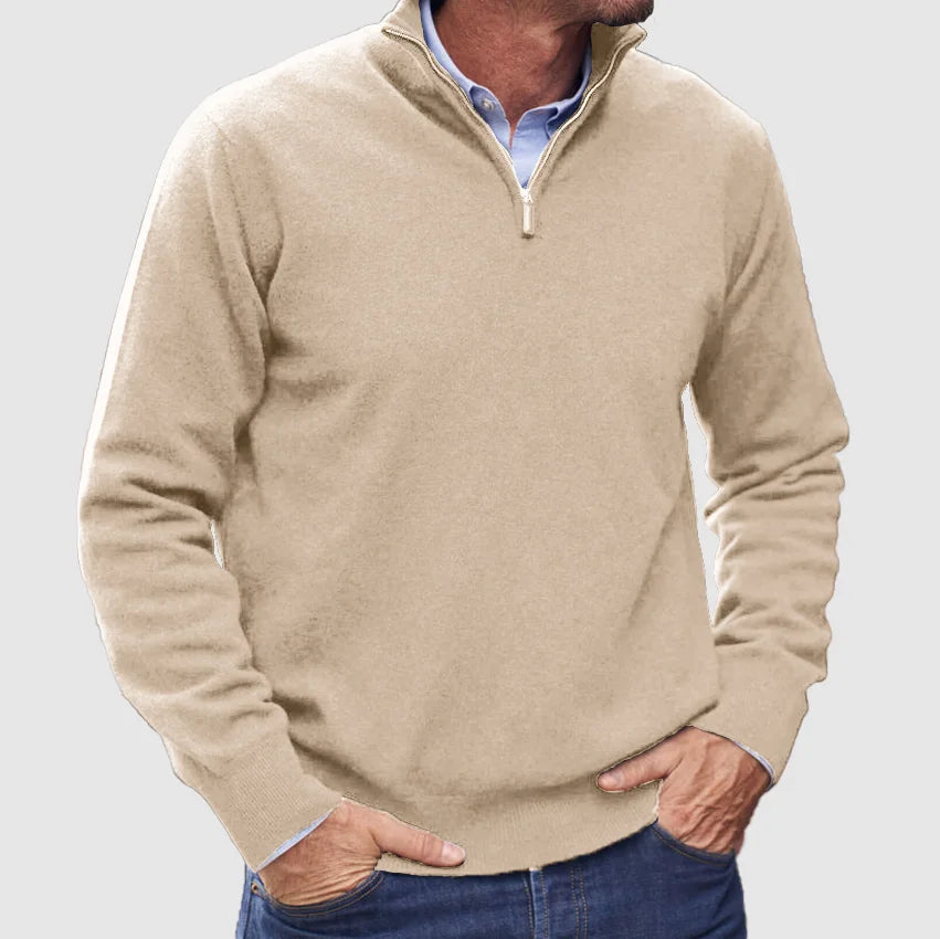 Eleganter Strickpullover mit Raffiniertem Stehkragen