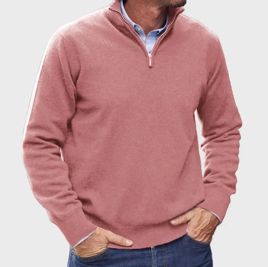 Eleganter Strickpullover mit Raffiniertem Stehkragen