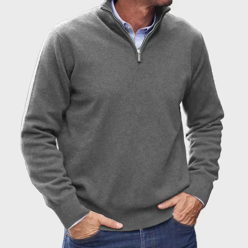 Eleganter Strickpullover mit Raffiniertem Stehkragen