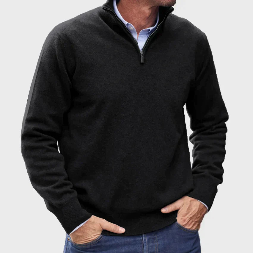 Eleganter Strickpullover mit Raffiniertem Stehkragen
