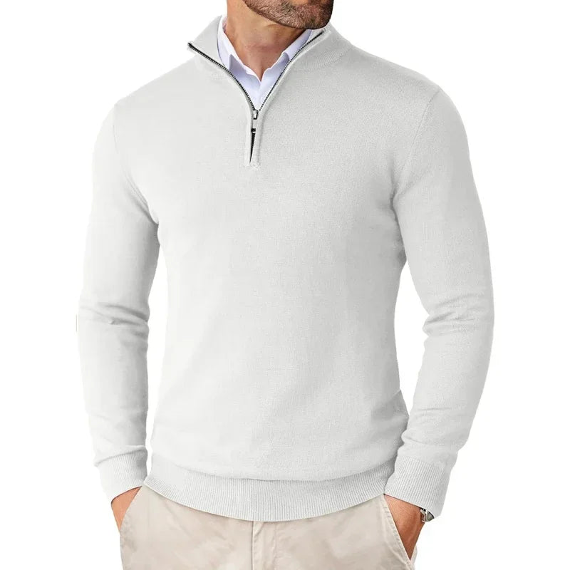 Eleganter Strickpullover mit Reißverschluss für Stilbewusste