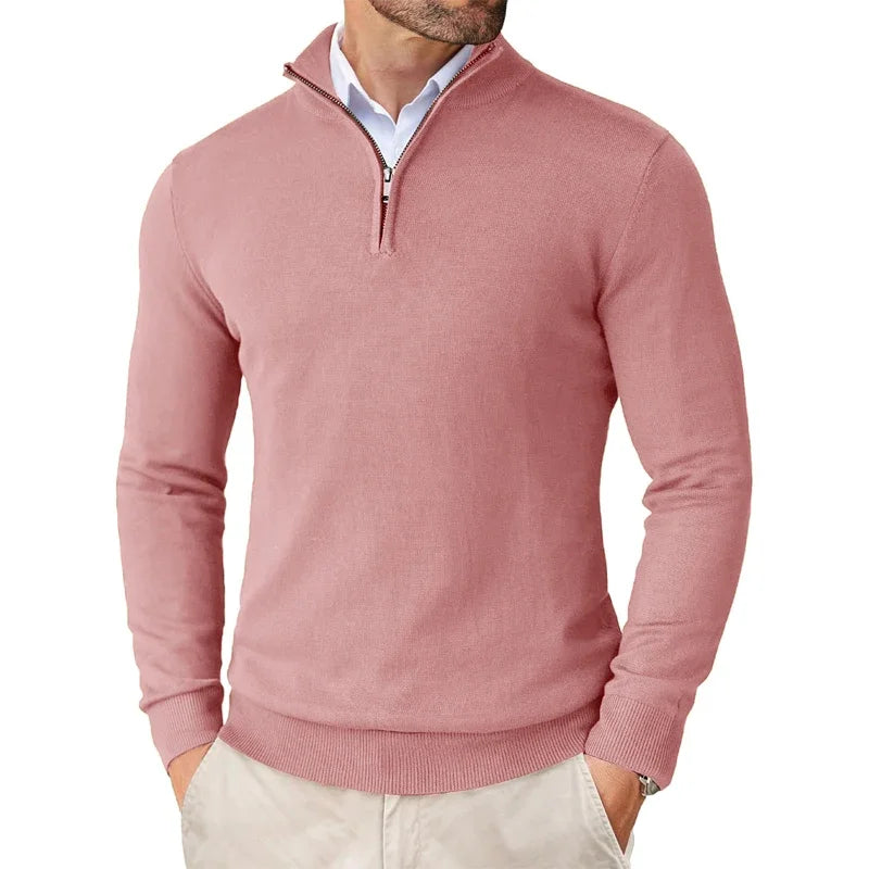 Eleganter Strickpullover mit Reißverschluss für Stilbewusste