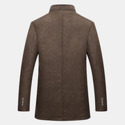 Eleganter Wollmantel mit Stehkragen für Herren