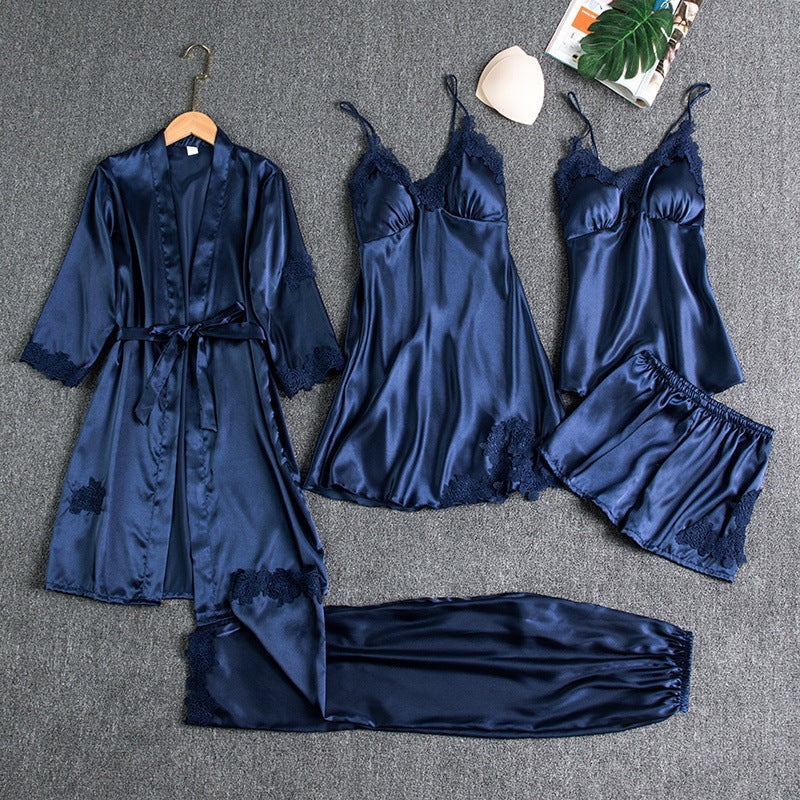 Set pigiama elegante | Set di biancheria da notte in cinque pezzi