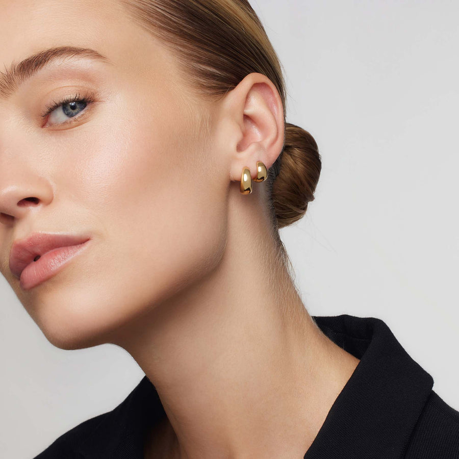 Gold Rue Mini Hoop Earrings