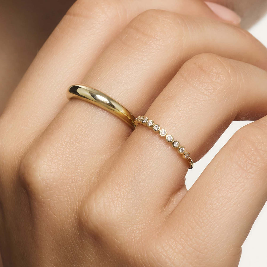 Gold Midi Dome Ring