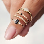 Goldener Diamant Blasenring