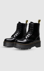 Ella | Elegante Plateaustiefel aus Leder – Stilvolle Schuhe mit Komfort