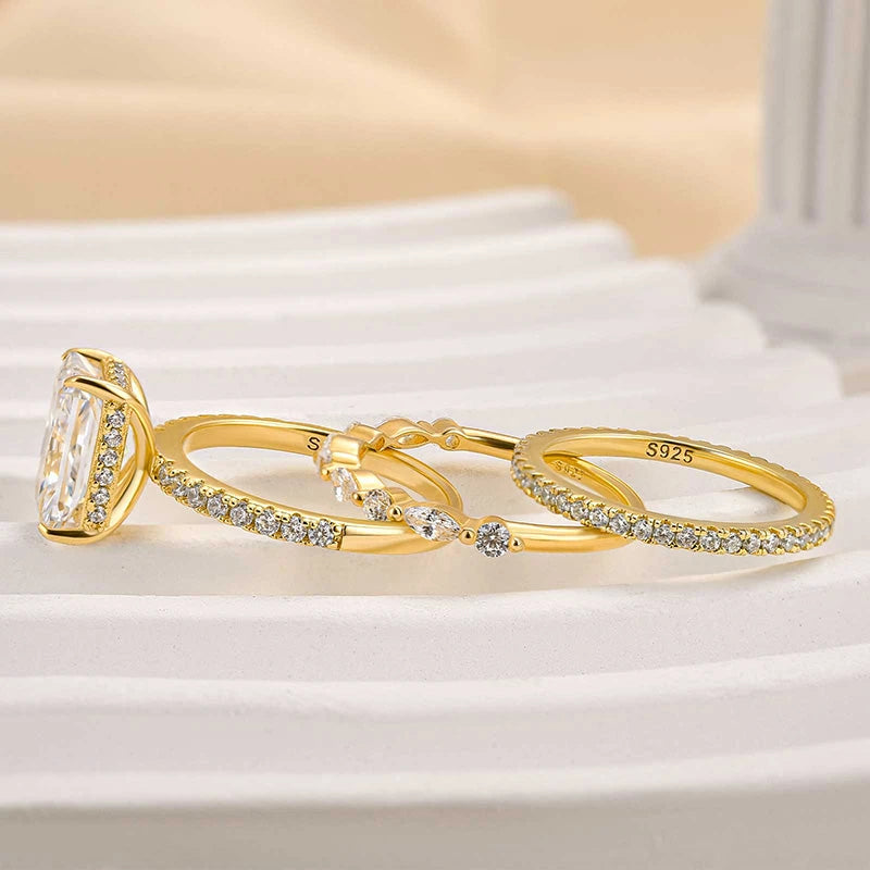 Elysia | Set di 3 anelli con pietre di zircone