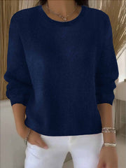 Claudia | Damen Alltagstauglicher Winter-Strickpullover