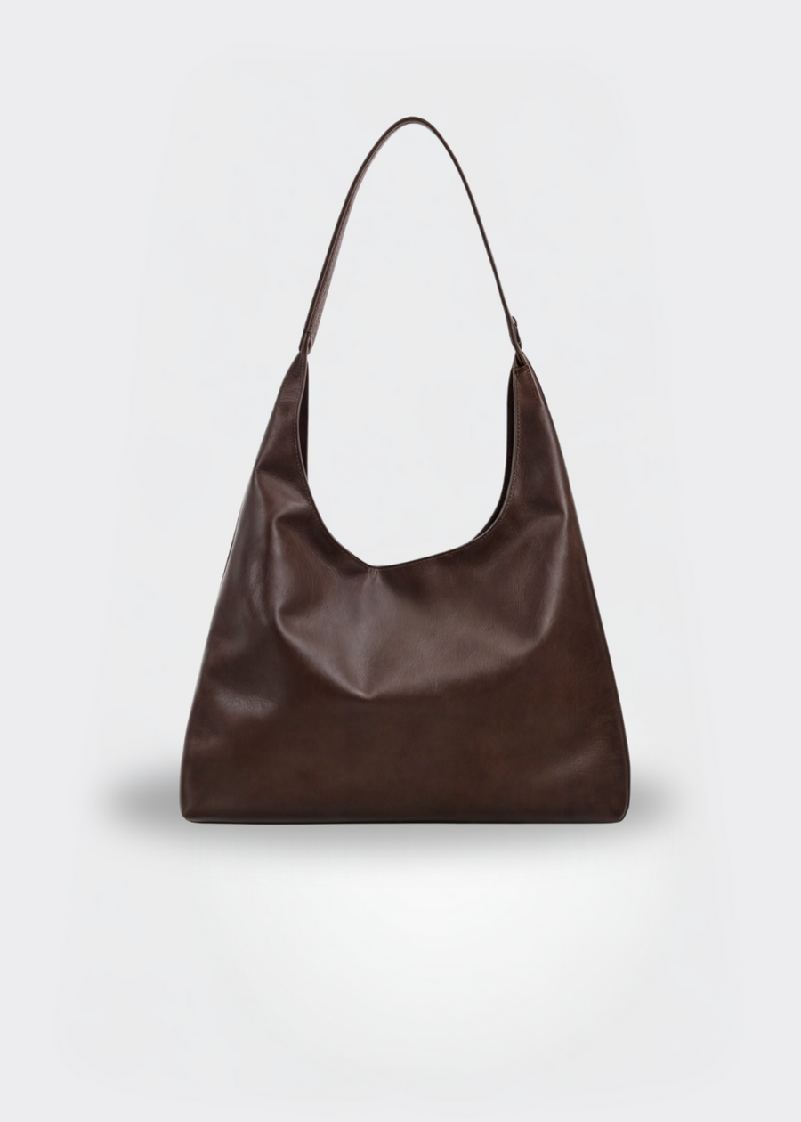 Große Damen Handtasche – Vegane Ledertasche mit Reißverschluss