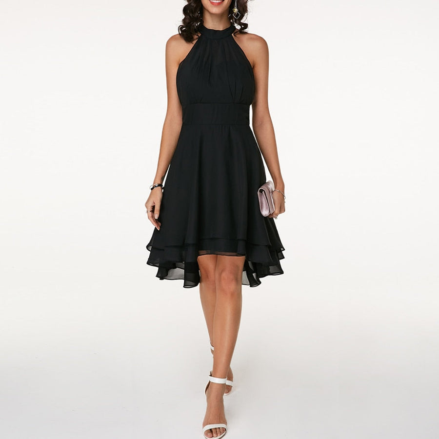 Emma | Elegantes kurzes Damenkleid mit Neckholder